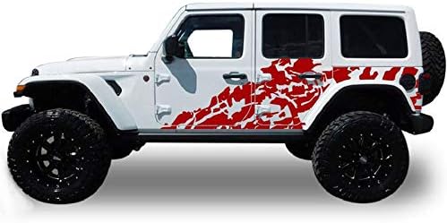 Bubbles Designs Decal Sticker Vinyl Big Door Splash Compatible with Jeep Wrangler JL JK 2007-2019 - Present