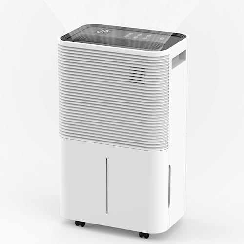 FREE VILLAGE Dehumidifier, 45 Pint (50 Pint Under 90°F/90% RH) Dehumidifiers for Home Up to 3500 Sq. Ft, Auto Drainage, Digital Control Panel