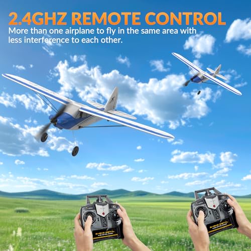 VOLANTEXRC RC Plane Trainer Sport Cub 4CH Remote Control Airplane with Prop Saver, 6-Axis Gyro Stabilizer & 3 Modes to Fly