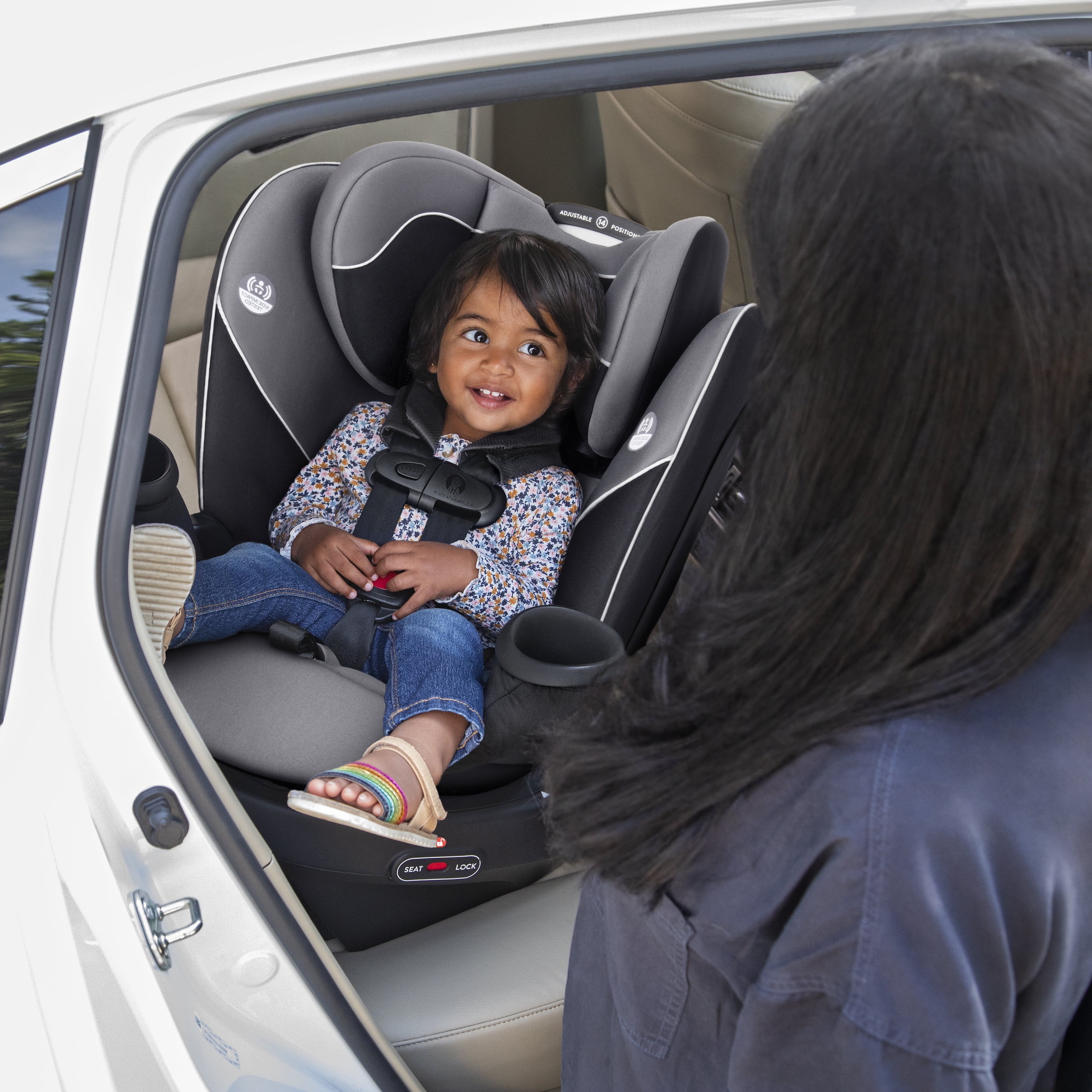 Evenflo Revolve360 Rotational All-In-One Convertible Car Seat (Amherst Gray) - Radiant Selections