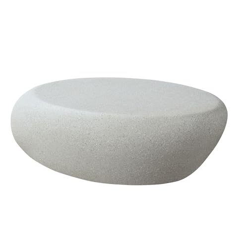 JUSTONE 15.75 ''Round Coffee Table, Accent End Table for Living Room Office Apartment, Modern Minimalist Side Table with Faux Marble Pattern