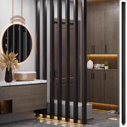 Wall Partition Room Divider Floor to Ceiling Wooden Slats 4ft 5ft 6ft 7ft 8ft Tall