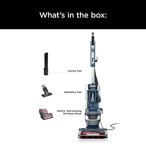 Shark Upright Vacuum, Stratos with DuoClean PowerFins, HairPro, Powered Lift-Away, Self-Cleaning Brushroll, & Odor Neutralizer Technology, Navy