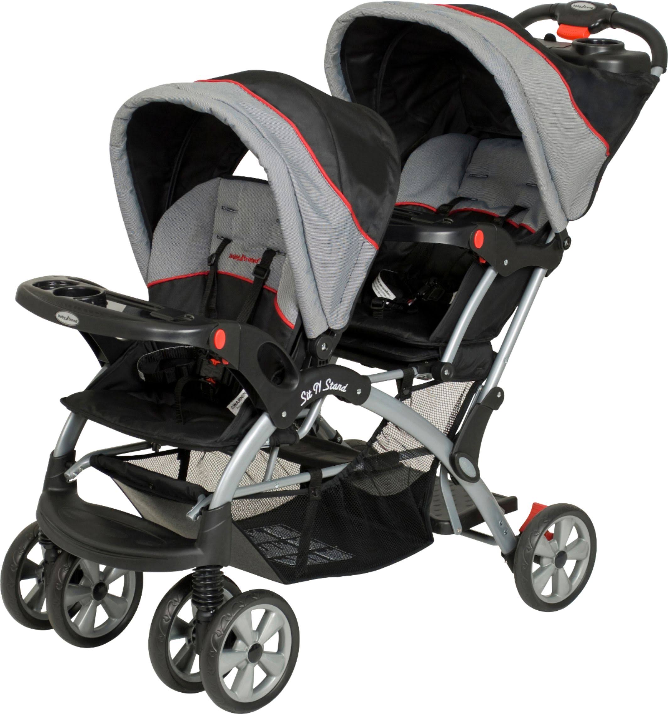 Baby Trend Sit N Stand Plus Double Stroller Canopies, Gray