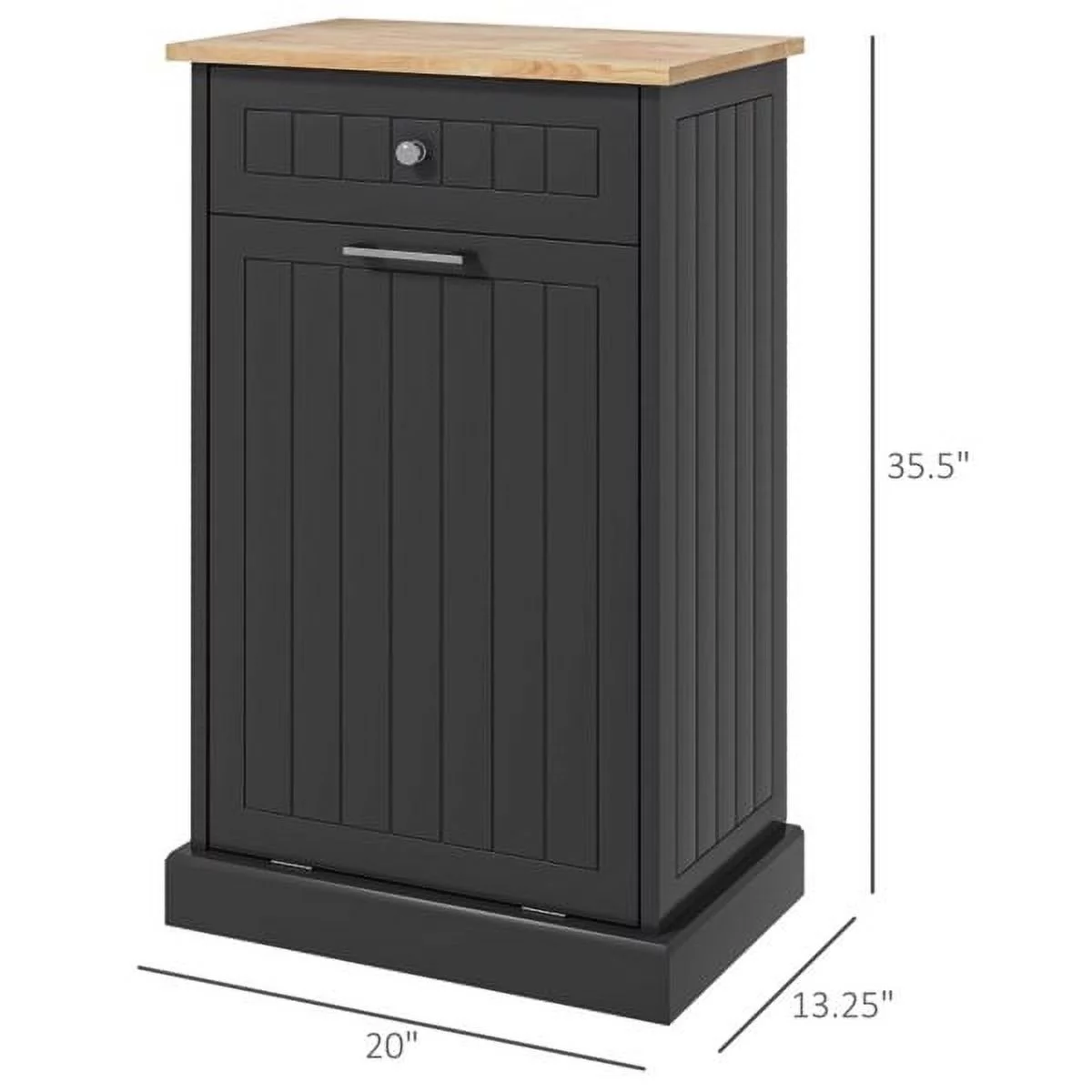 Kitchen Tilt Out Trash Bin Cabinet, ZPL Freestanding Laundry Sorter Cabinet,Trash Can Holder With Drawer, Freestanding Laundry Sorter Cabinet