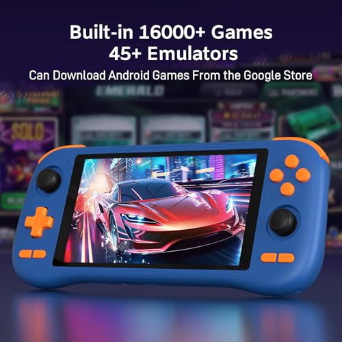 kinhank K56 Retro Handheld Game Console, Support 16000+ Games, Equipped with 128G TF Card, Android 14.0 System, Portable Retro Video Game Console