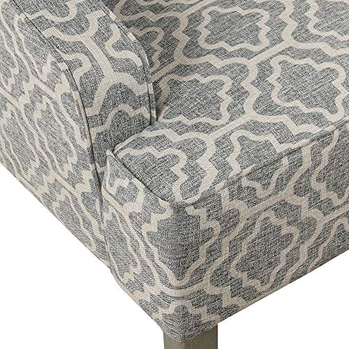 HomePop Velvet Swoop Arm Accent Chair, Suri Blue