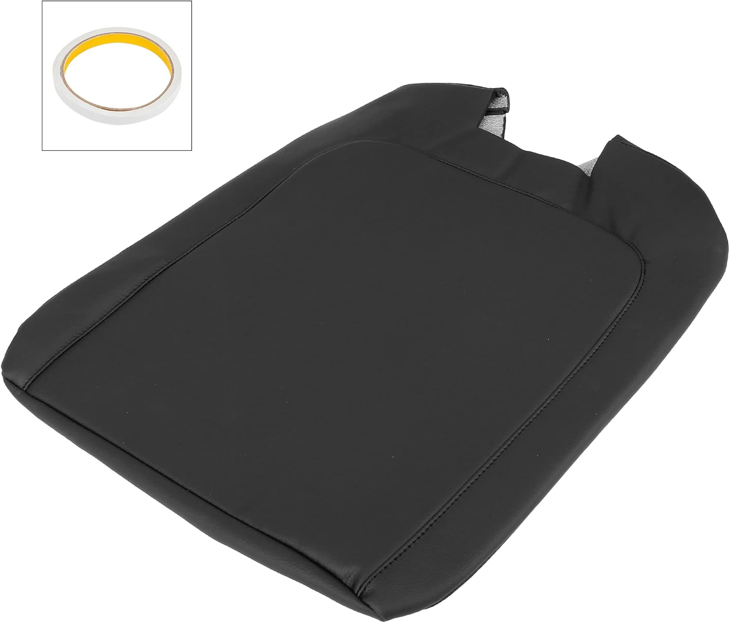 X AUTOHAUX Car Center Console Lid Armrest Seat Box Cover Protector Replacement Microfiber Leather for Dodge for Ram 1500 2500 3500 2009-2017 Black