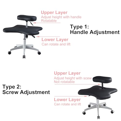 Meditation Chair, Office Kneeling Chair, Cross Legged Chair for Computer Workers and Meditation Fanatics, Ergonomic Chair (Color : Brown