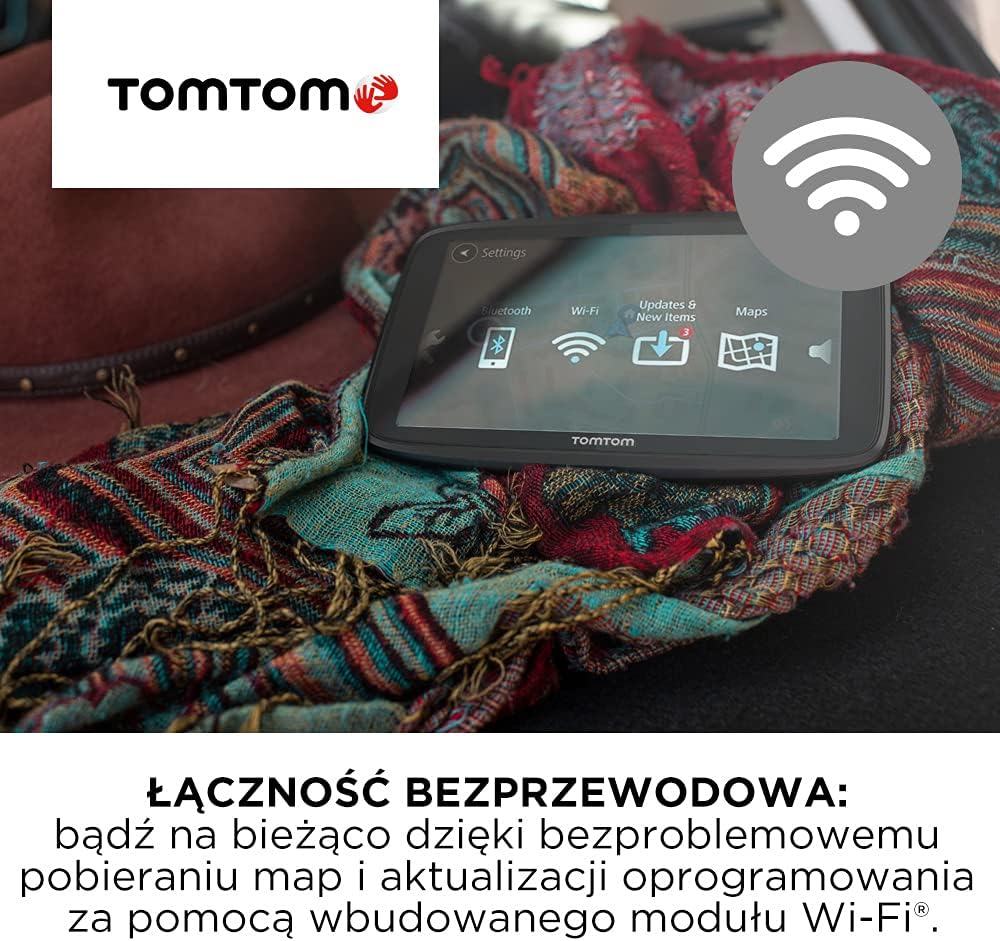 TomTom Car Sat Nav GO Essential, 6 Inch, with Traffic Congestion and Speed Cam Alert trial thanks to TomTom Traffic, EU Maps, Updates via WiFi