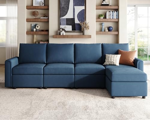 LINSY HOME Modular Sectional Sofa, Convertible U Shaped Sofa Couch with Storage, Memory Foam, Modular Sectionals with Ottomans