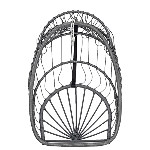 Yechen Hanging Egg Chair with Stand and Footrest for Indoor Outdoor