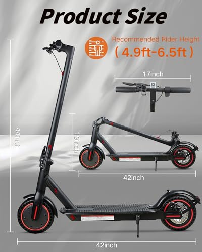 Electric Scooter for Adults, Powerful 500W/1500W Peak Motor, 8.5"/10" Tires, Max 21/28/35 Miles Long Range, Top Speed 19/21/25 MPH, APP