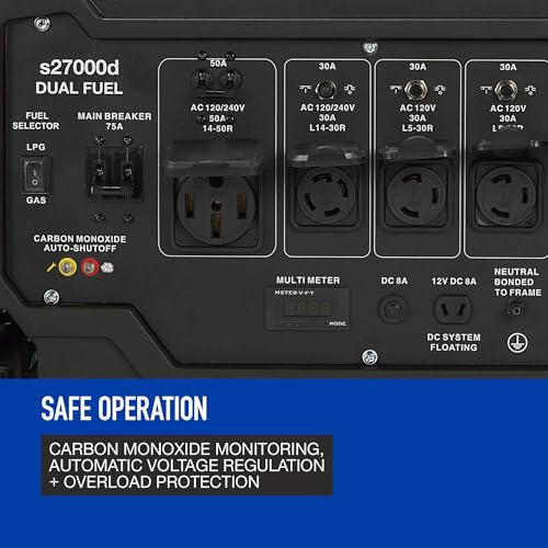 Powerhorse Portable Dual Fuel Generator with Electric Start, 9500 Watts