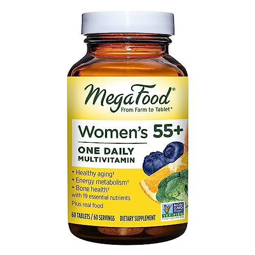 MegaFood Women's 55+ One Daily Multivitamin for Women with Vitamin A, Vitamin C & Vitamin E for optimal aging support - Plus Real Food