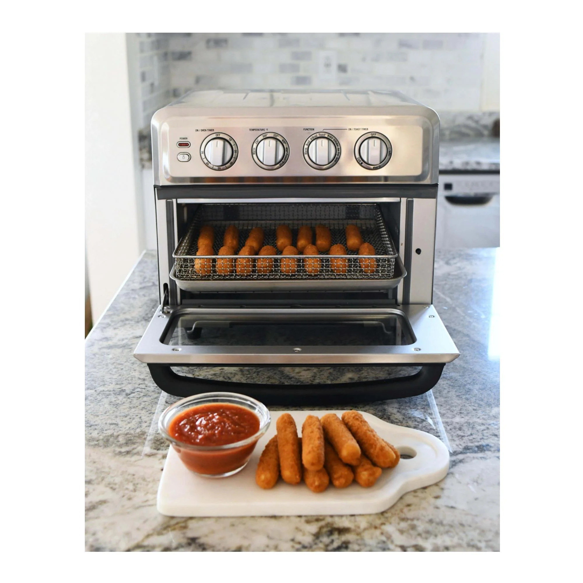 Cuisinart Airfryer Toaster Oven with Grill (Stainless Steel) with Book and Mitt