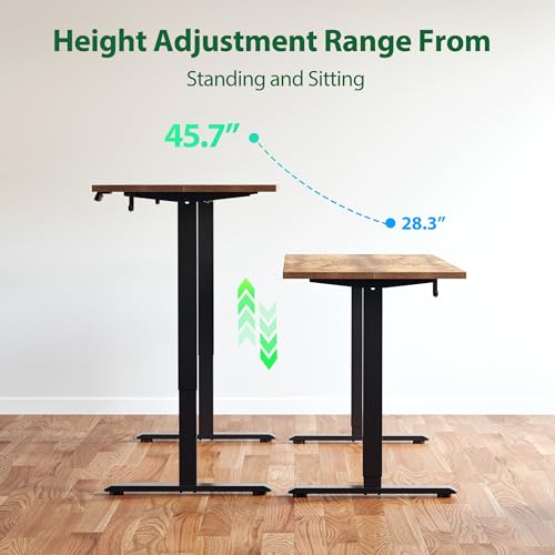 Agilestic L Shaped Electric Standing Desk with 2 Drawers, 63 Inch Ergonomic Adjustable Height Desk with Storage