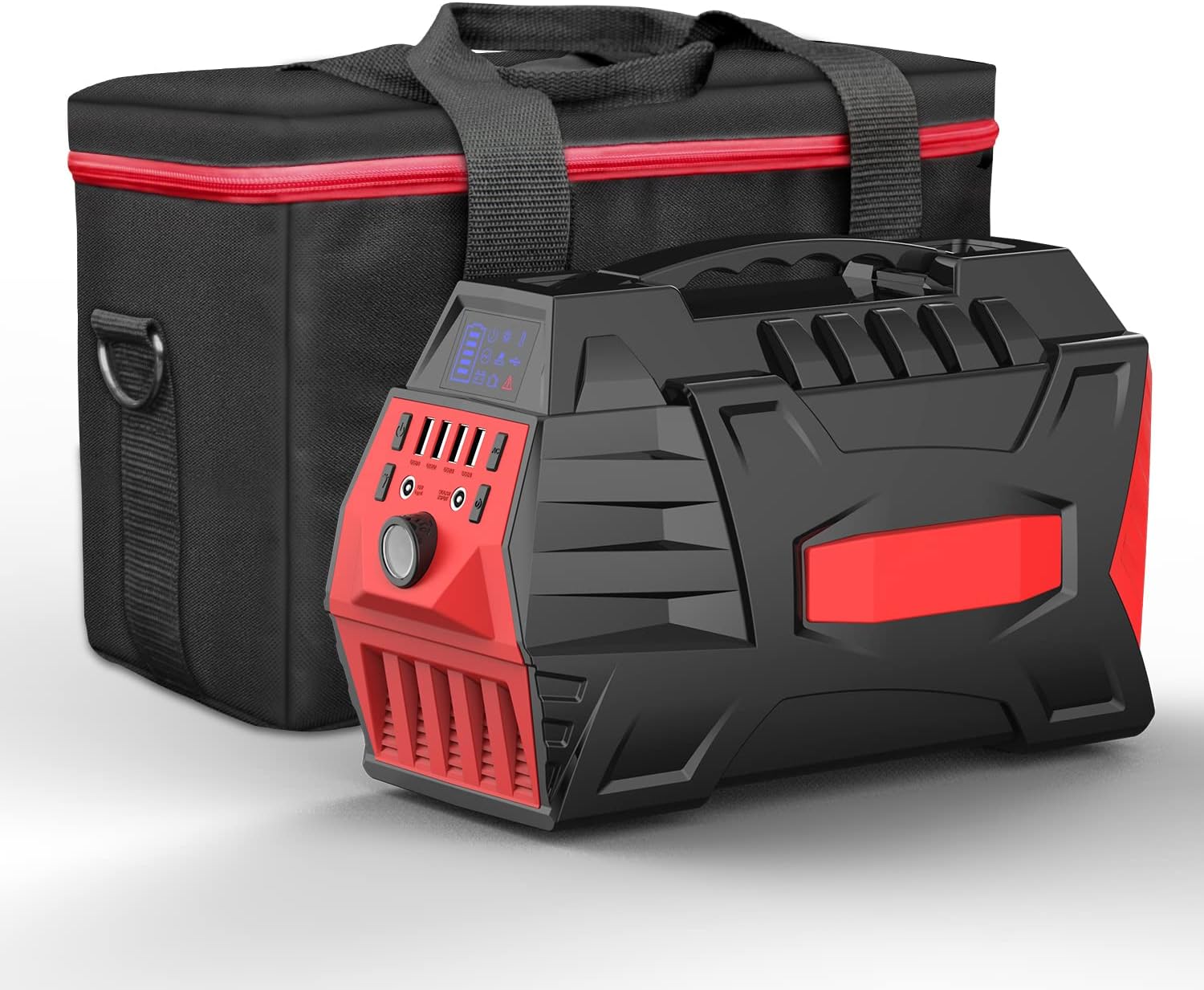 500W Portable Power Station with Carry Bag, 296Wh Solar Generator Backup Battery Pack with 110V/500W AC Outlet
