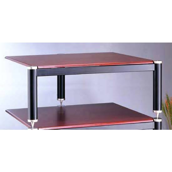 VTI BL304BC-03 Additional 9in. H Shelf for The Bl Series 4 Shelf 3 Pole TV/AV Stand, Cherry Shelf w/ Black Poles u0026 Black Cap
