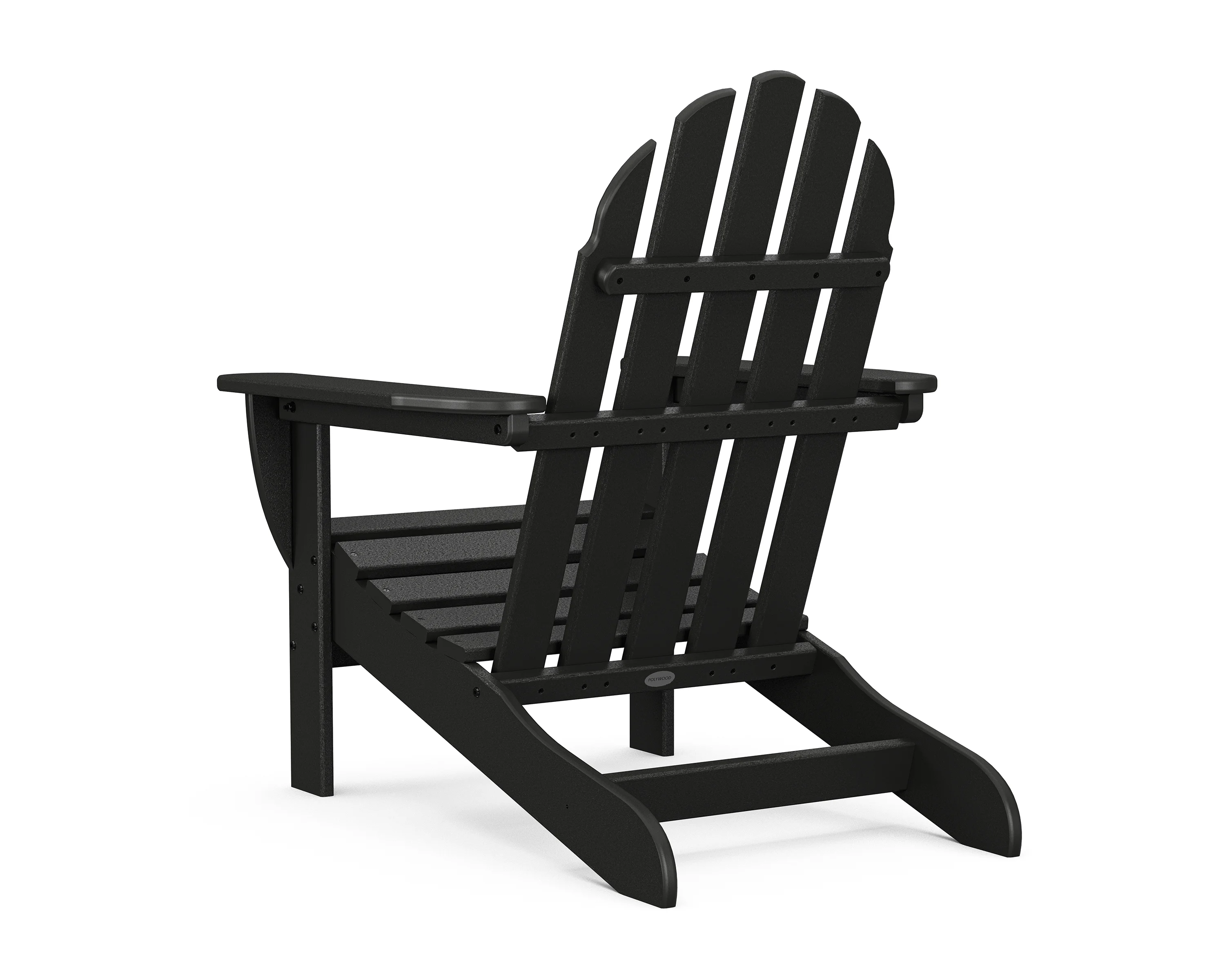 POLYWOOD Classic Adirondack 3-Piece Set with South Beach 18" Side Table in Black