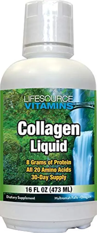 LifeSource Vitamins Collagen Liquid - Since 1992-16 fl oz - 30 Day Supply. Type 1 and 3 Collagen. Bones, Joints, Hair, Skin, Nails, Wrinkles.