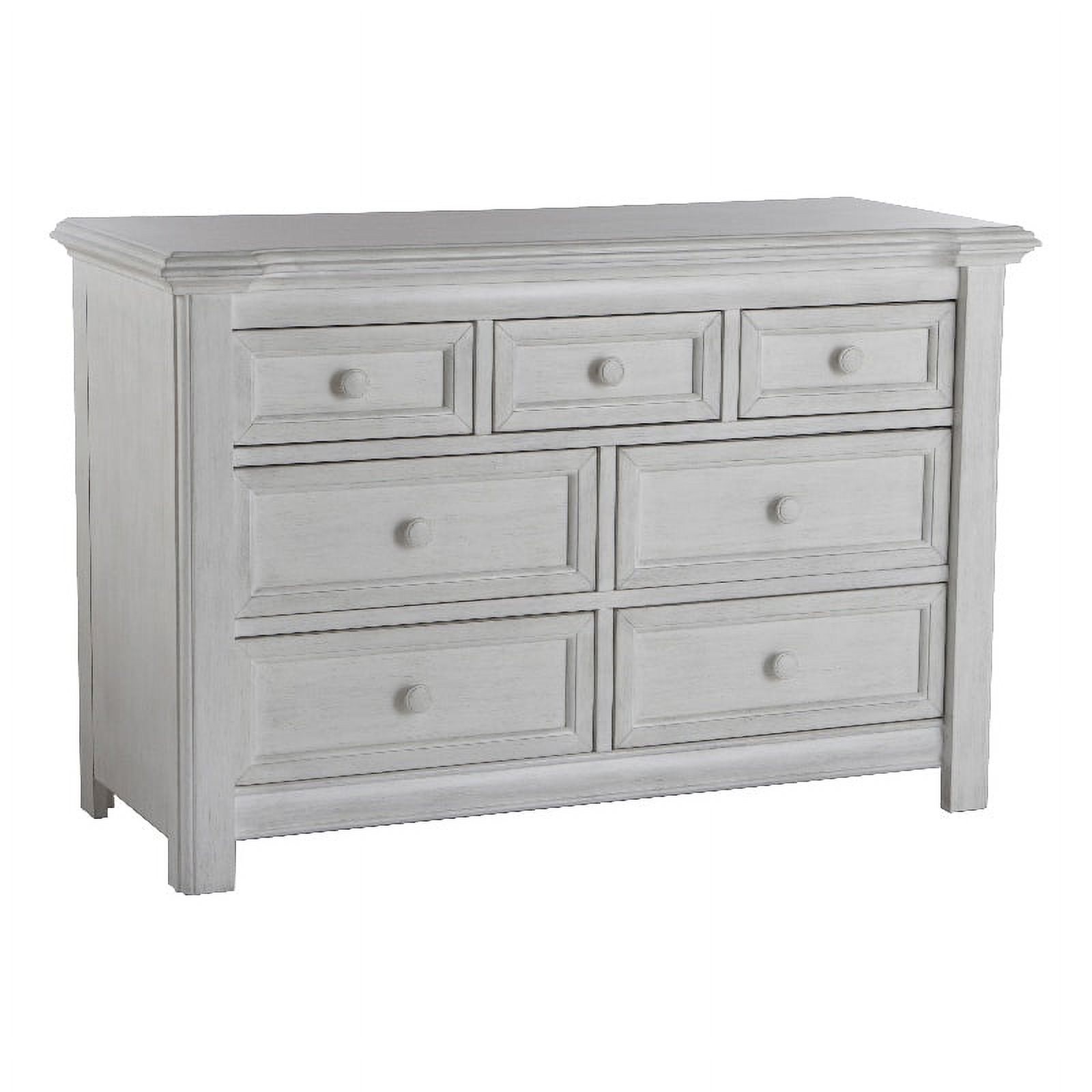 Home Square 3-Piece Set with Panel Crib and Double Dresser and 5-Drawer Dresser
