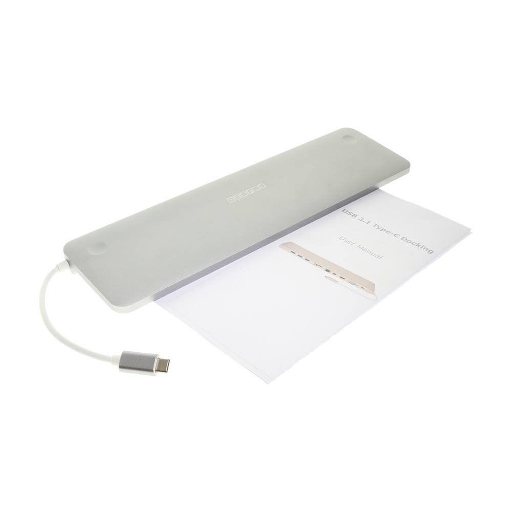 Gearmo USB C PD Docking Station W/MULTI-PORT USB 3.1 Hub u0026 Display Aluminum