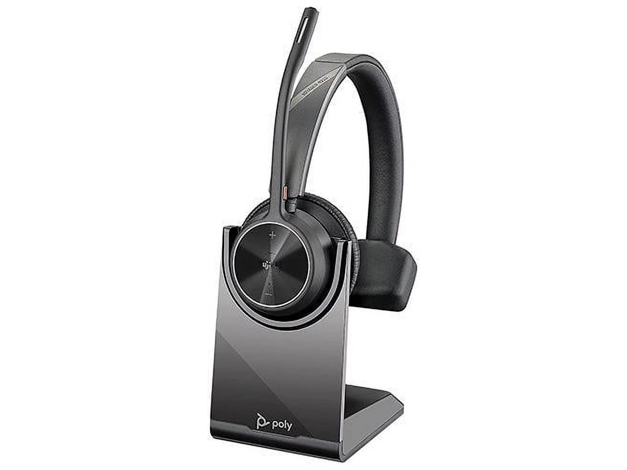 Poly - Voyager 4310 UC Wireless Headset + Charge Stand (Plantronics) - Single-Ear Headset- Connect to PC/Mac via USB-A Bluetooth Adapter
