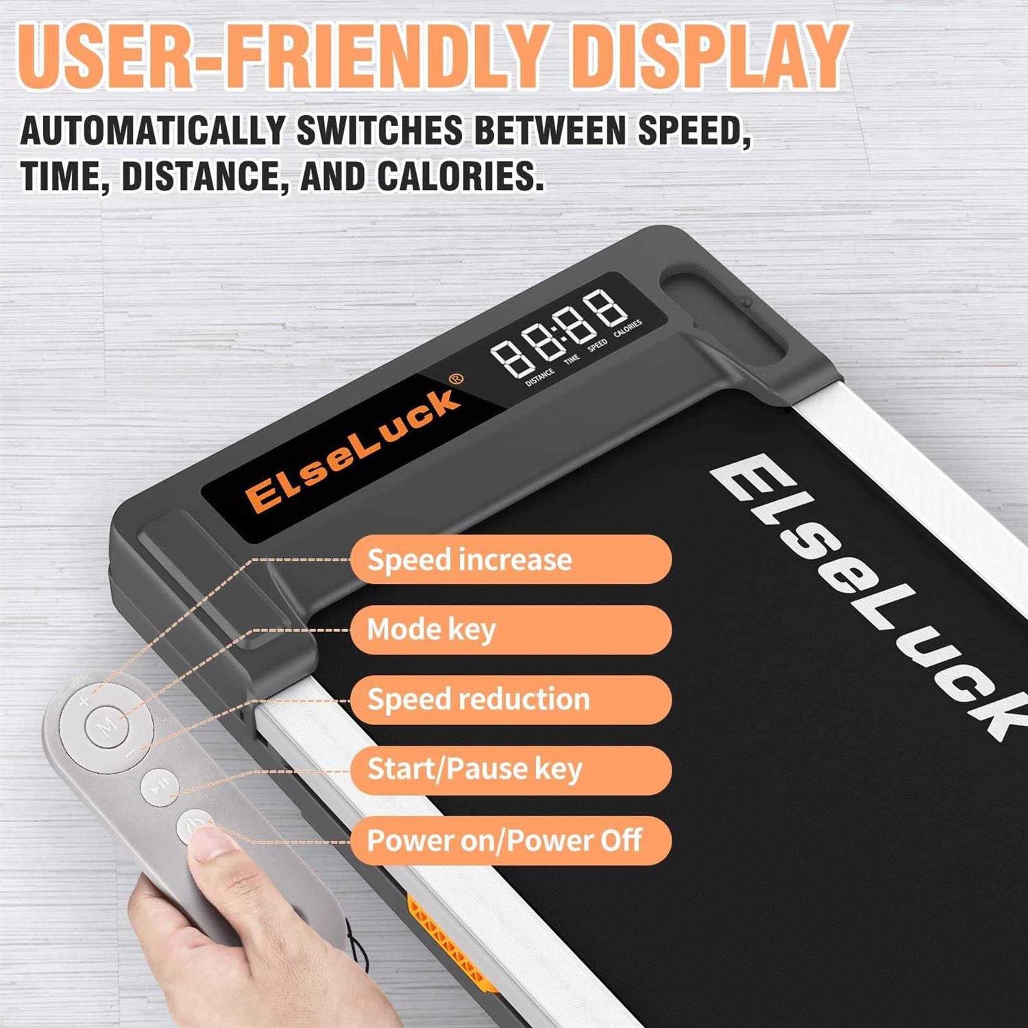 Elseluck Walking Pad Under Desk Treadmill for Home Office 2 in 1 Portable Walking Treadmill with Remote Control - Sports Supplies Online Store