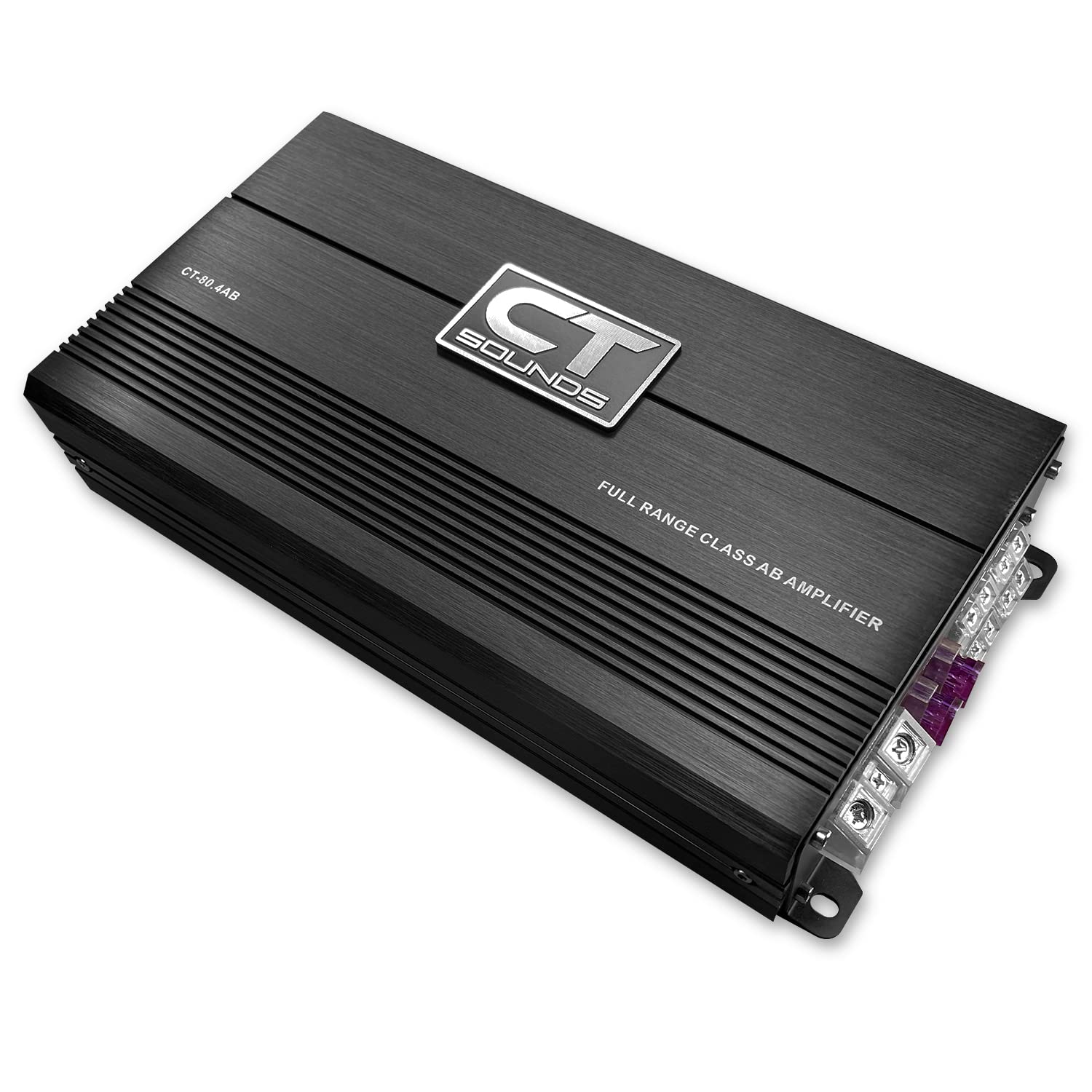 CT Sounds CT-80.4AB Full-Range Class AB 4 Channel Car Audio Amplifier, 480 Watts RMS