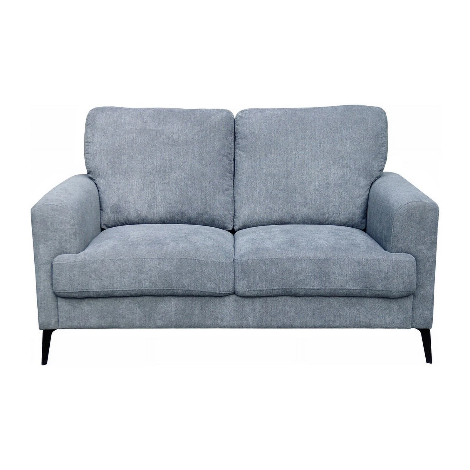 Pemberly Row Gray Chenille Sofa Loveseat Chair Living Room Set
