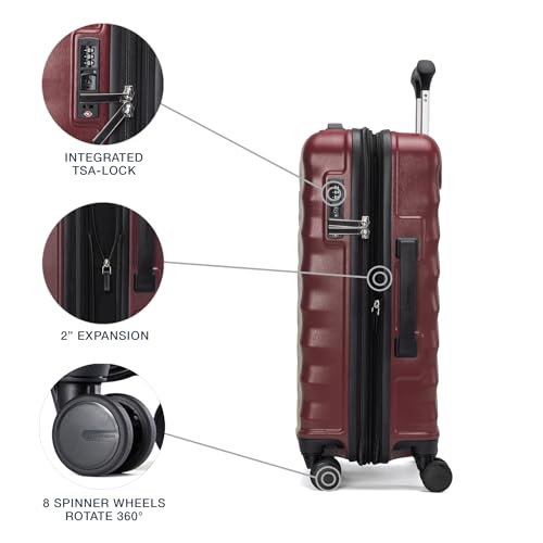 Travelpro Maxlite Air V2 Hardside Expandable Carry on Luggage, 8 Spinner Wheels, Lightweight Hard Shell Suitcase, TSA lock, Black, Carry On 21-Inch