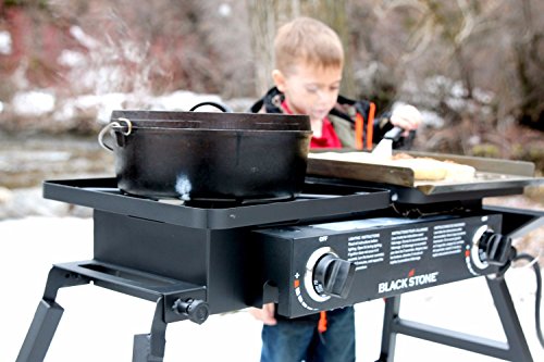 Blackstone Tailgater Stainless Steel 2 Burner Portable Gas Grill and Griddle Combo Total 35,000 BTUs for Indoor or Backyard, Outdoor, Patio, Picnic