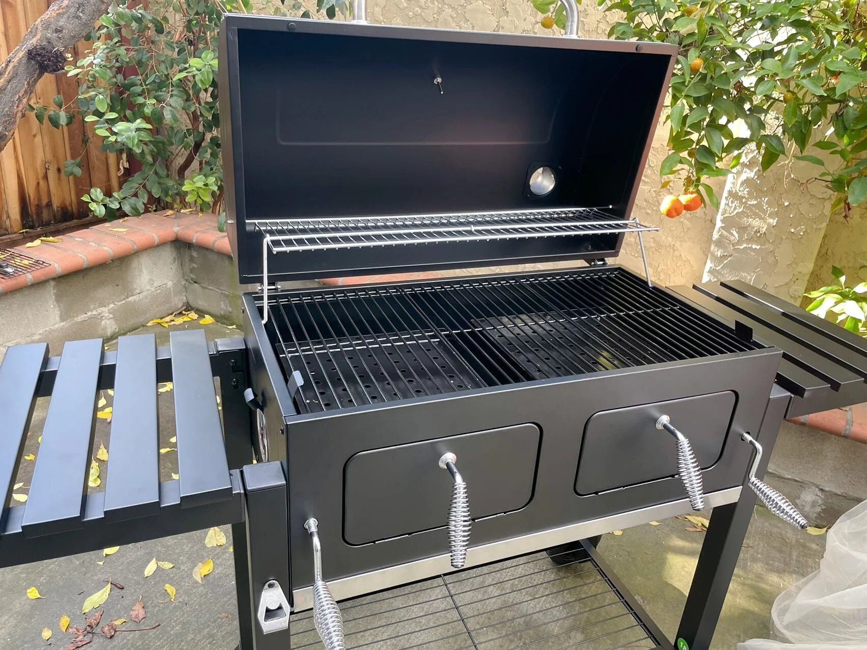 MF Studio 34'' Charcoal Grill Extra Large Portable BBQ  Grill, Black