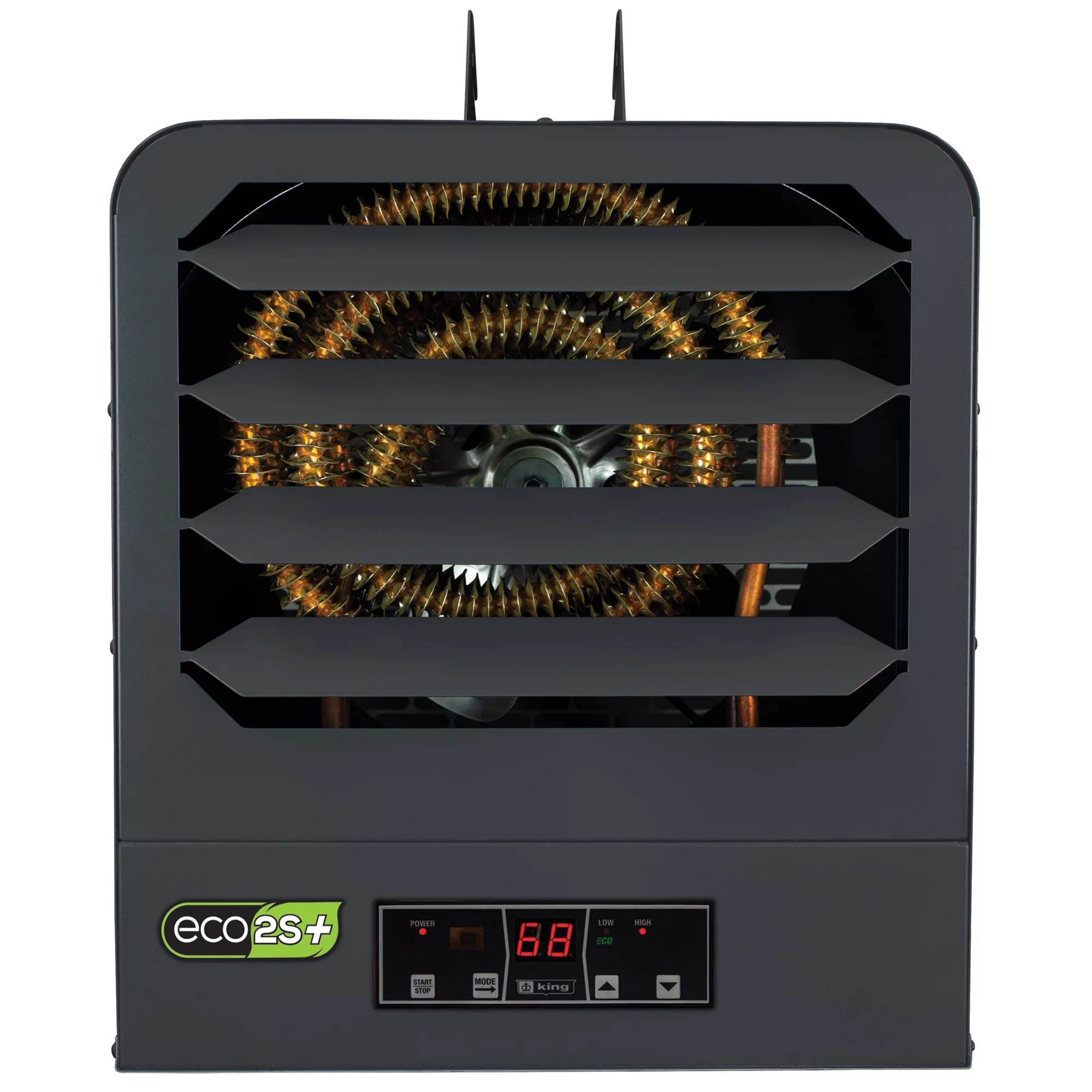 King Electric 2-Stage Electric Garage Heater W/ Remote Sensor, 10KW / 240V, Gray