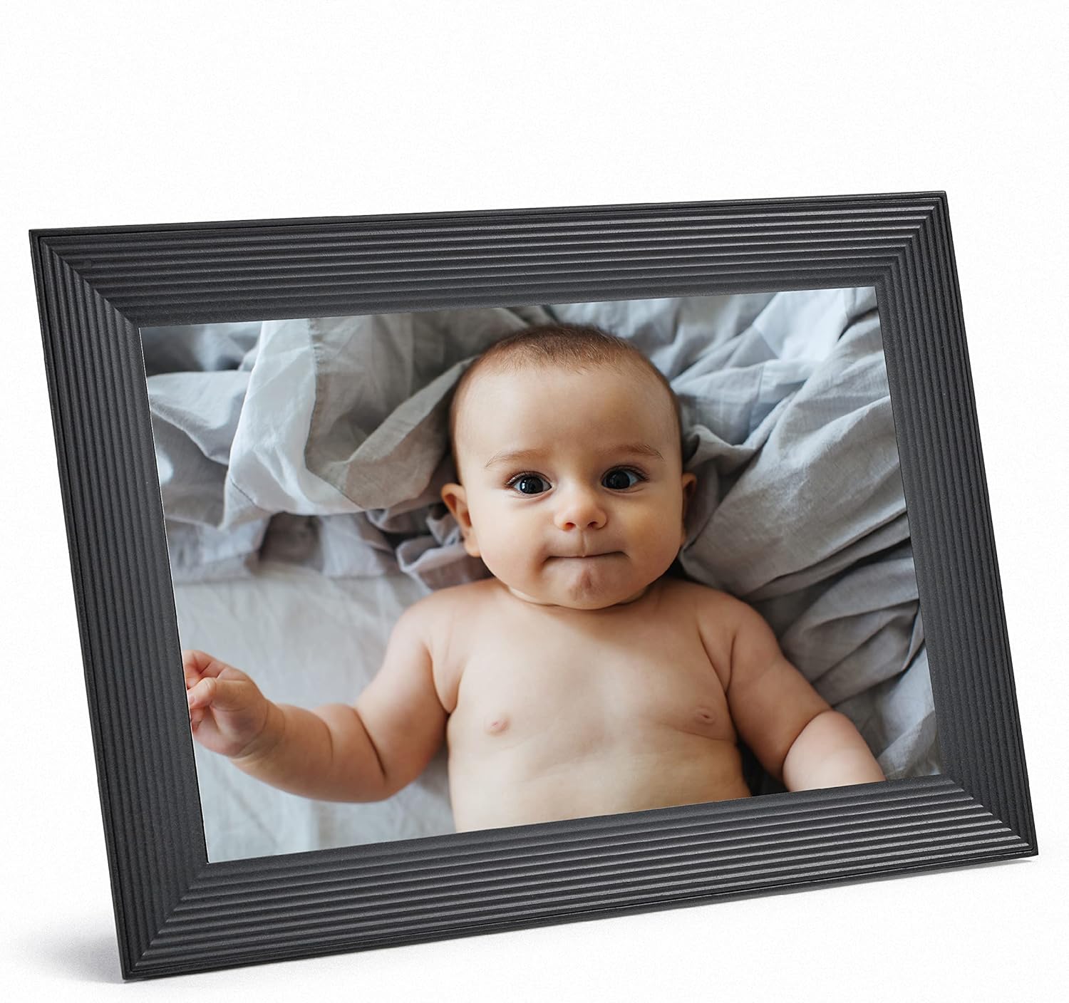 Aura Carver Smart Digital Picture Frame 10.1 Inch HD WiFi Cloud Digital Frame Free Unlimited Storage Easy Setup to Send Photos Remotely Via App More