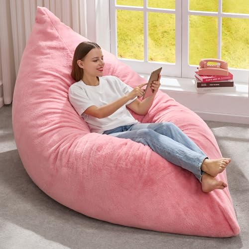 Hobestluk 3 in 1 Bean Bag Chair Giant Bean Bag Chairs Convertible Bean Bag Floor Cushion with Machine Washable Cover