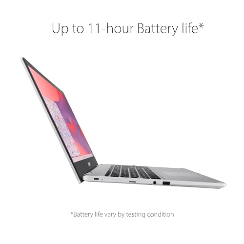ASUS Chromebook CX15 Laptop, 15.6" FHD Anti-Glare Display, Intel Celeron N4500 Processor, 128GB Storage, 8GB RAM, ChromeOS, Pure Grey