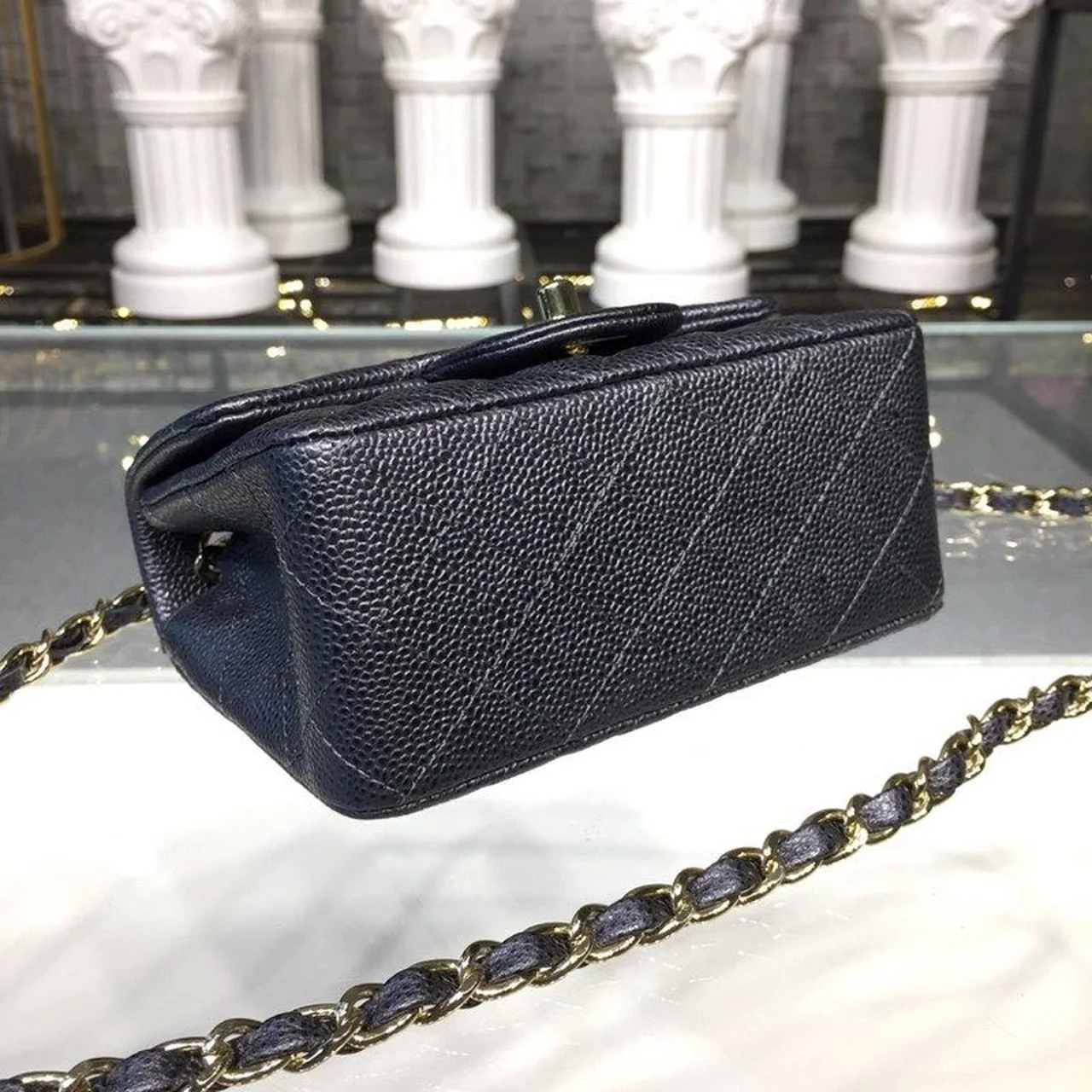 Chanel Mini Flap Bag Caviar Black For Women, Women&rsquo;s Bags, Shoulder And Crossbody Bags 6.7in/17cm A35200