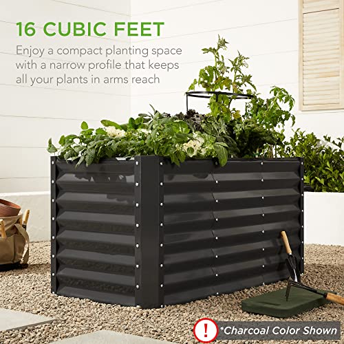 Best Choice Products 8x4x2ft Outdoor Metal Raised Garden Bed, Deep Root Planter Box for Vegetables, Flowers, Herbs