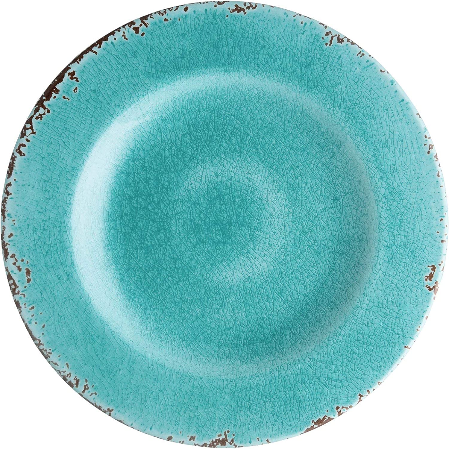 DIQINware 12-Piece Melamine Dinnerware Set, Includes Dinner Plates, Salad Plates, Bowls, Service for 4. (Crackle, Yellow)