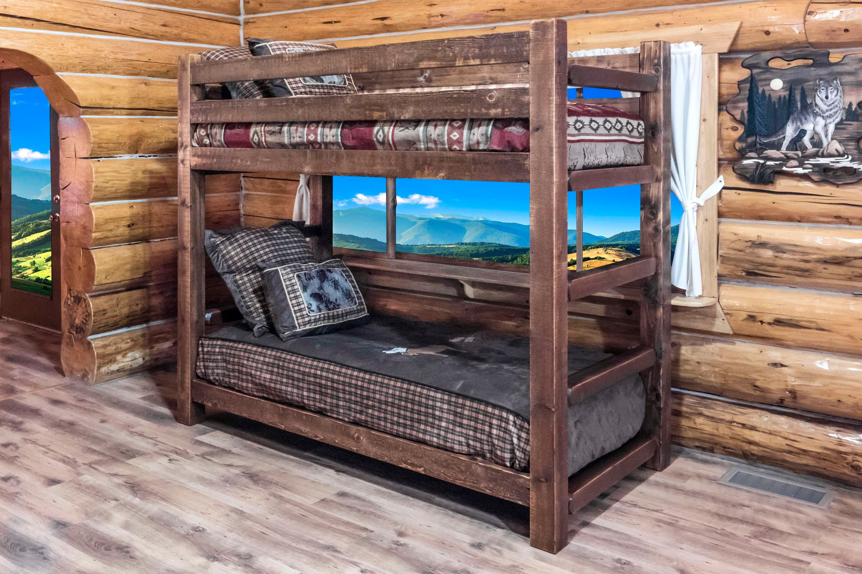 Homestead Collection Twin over Twin Bunk Bed, Stain & Clear Lacquer Finish