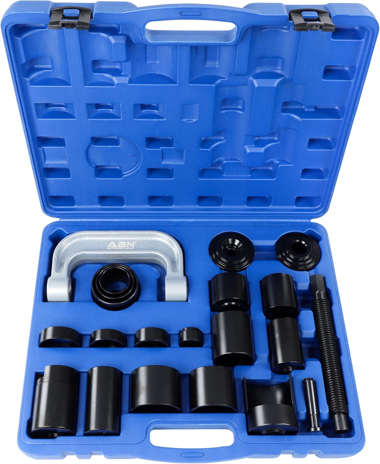 ABN 21 Piece Ball Joint Kit - Upper and Lower Automotive Ball Joint Press Removal Tool Kit - Includes Carrying Case