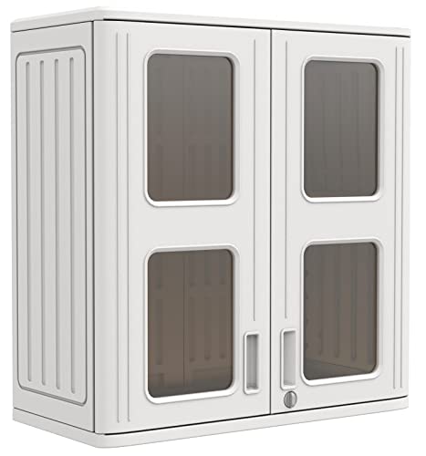 KINYING Outdoor Storage Cabinet Waterproof, Resin 60 Gallon Deck Box for Patio Furniture Cushions, Garden Tools
