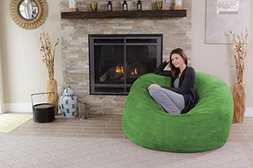 Chill Sack Bean Bag Chair - 5' Giant Memory Foam Lounge Chair with Soft Microfiber Cover – Cozy Furniture for Living Room, Dorm