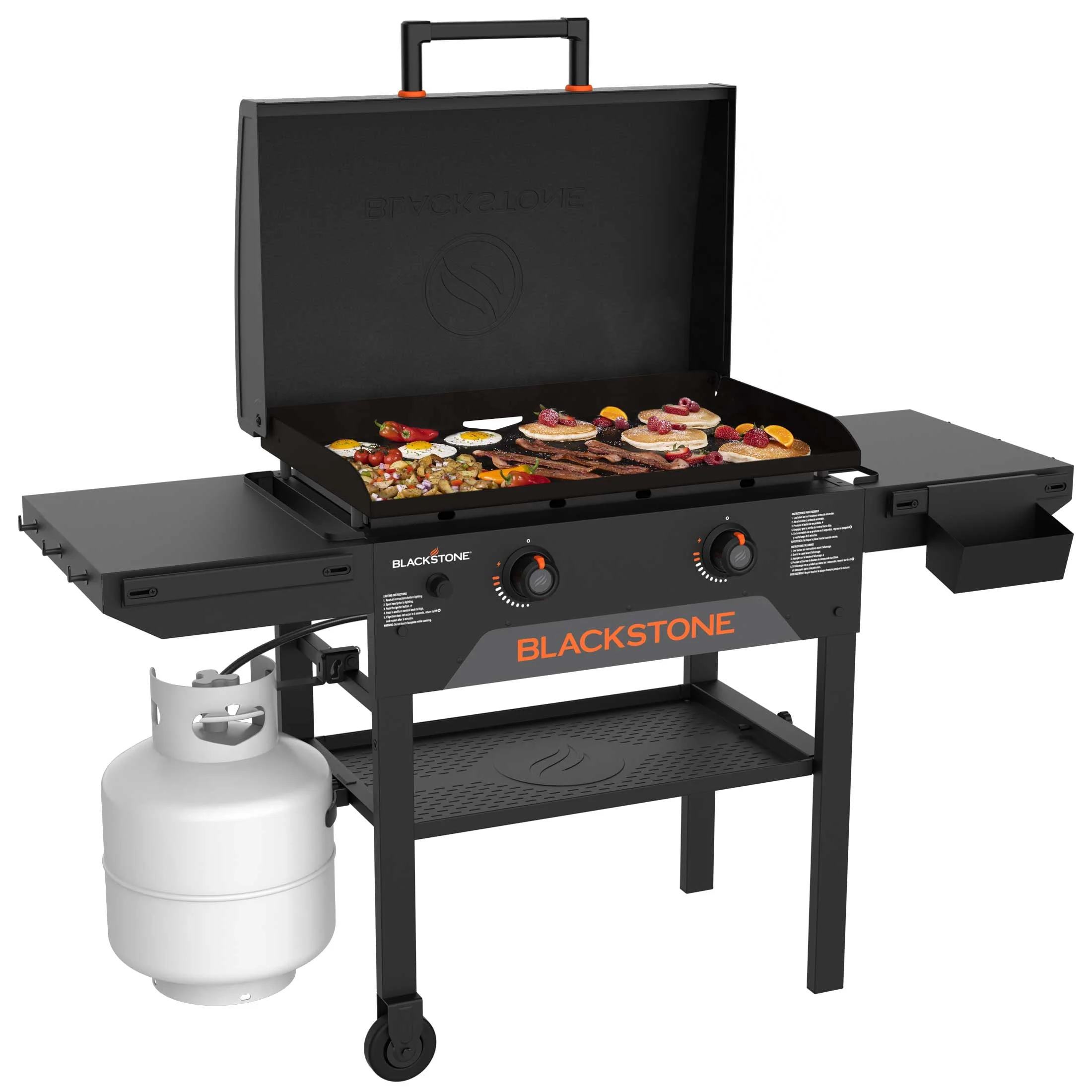 Blackstone Original 36” Omnivore Griddle with X-Braced Hood and Dual Side Shelves