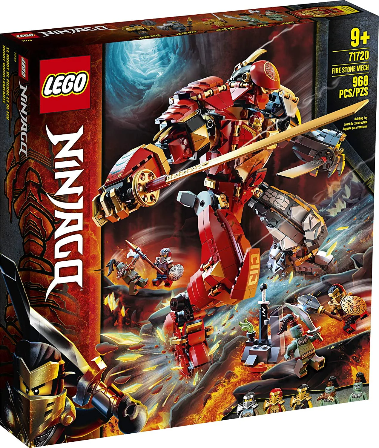 LEGO NINJAGO Fire Stone Mech 71720 Building Kit Featuring LEGO Ninja Mech, New 2020 (968 Pieces)…
