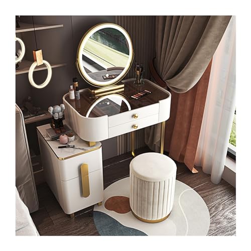 Vanity Table Luxury Furniture Dressing Table with Mirror Classic Cosmetics Organizers Vanity Storage Desk Dressing Table Multifunctional Organizers