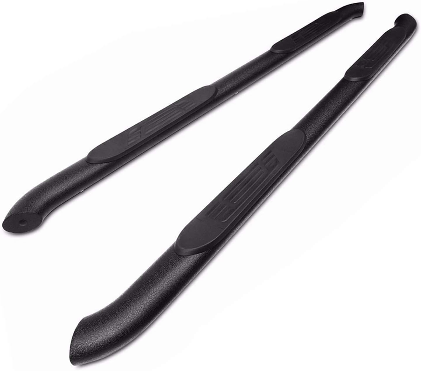 TAC Side Steps Fit 2005-2022 Toyota Tacoma Double Cab Truck Pickup 4 Oval Bend Texture Black Side Bars Nerf Bars Running Boards Exterior Accessories