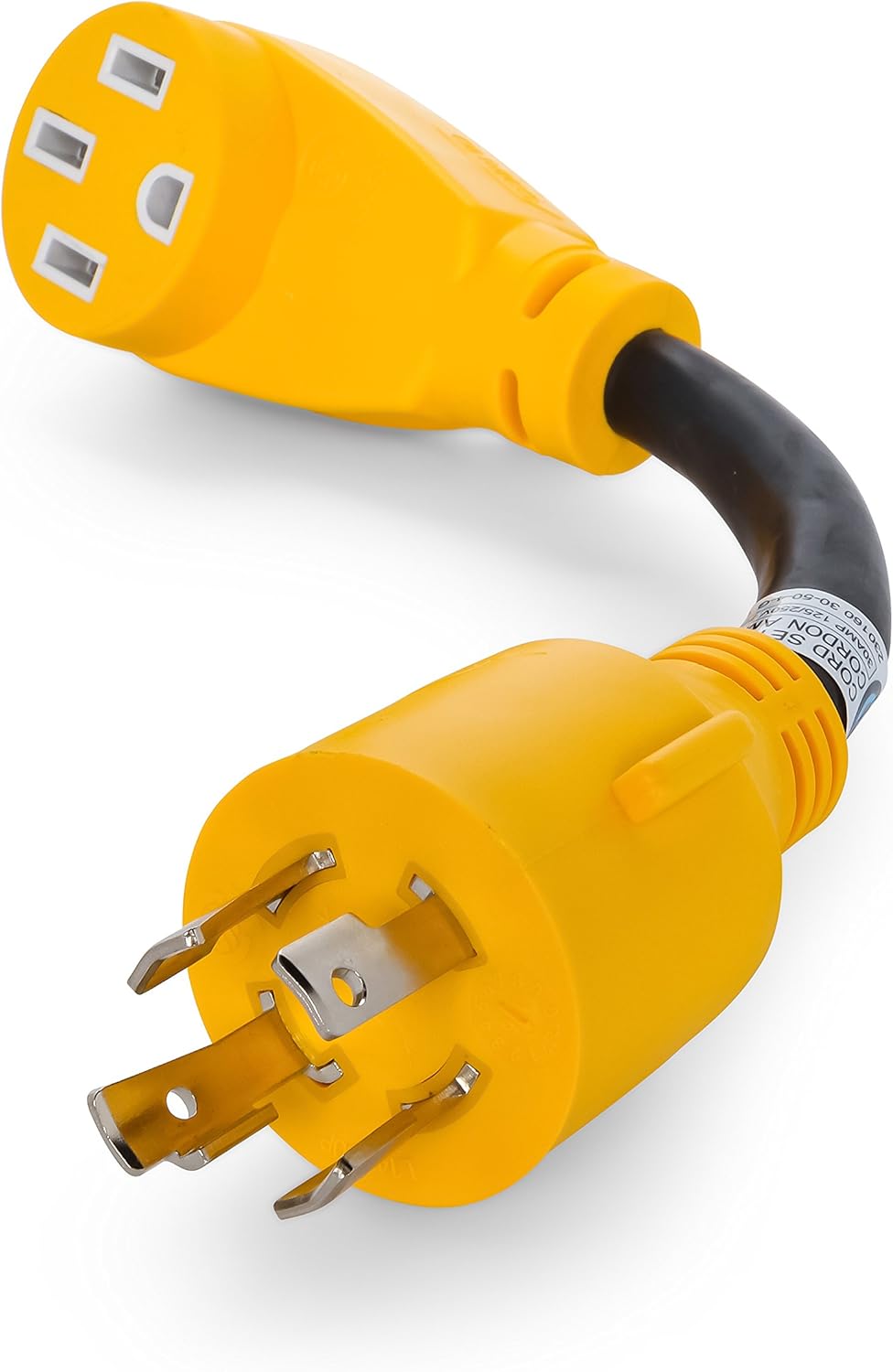 Camco 55422 PowerGrip 12 30Amp 4 Prong Locking Male to 50Amp Standard Female Generator Adapter
